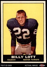1961 Topps #176 Billy Lott Patriots Mississippi 7 - NM