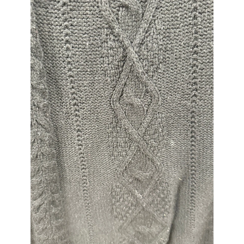 Suéter de manga corta HWR Anthro para mujer charretera negra talla L Foto 4 de 4