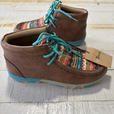 Twister Landry Southwestern Chukka Ankle Boots NWT Girls size 2 Brown Shimmer