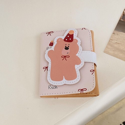 Mini ID Card Holder Bear Coin Purse Portable Wallet - Picture 4 of 7