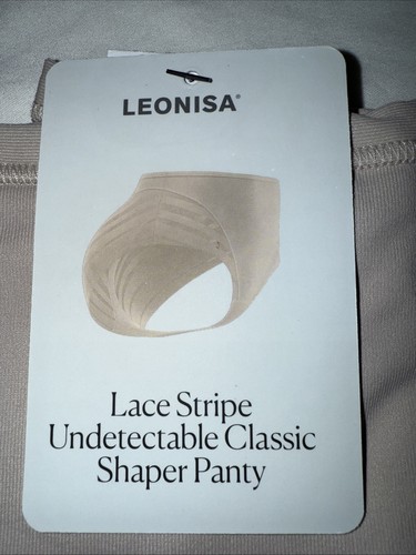 NEU Leonisa Damen Spitze Streifen nicht nachweisbar klassisch formend beige Höschen Größe XL - Bild 2 von 5