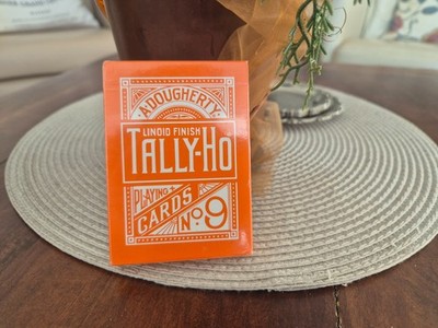 Tally Ho Reverse Fan Back Orange - Ltd. Edt. Playing Cards - Spielkarten - NEU