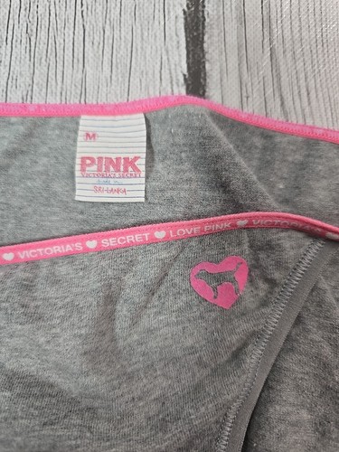 Y2k Victoria’s Secret PINK Hunde String Vintage Bikini Höschen grau M - Bild 2 von 3