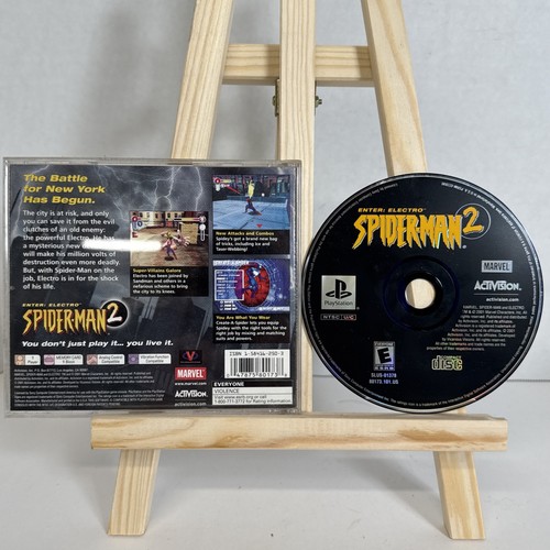 Spider-Man 2 Enter: Electro für Sony PlayStation 1, 2001 gebraucht ohne Handbuch FUNKTIONIERT