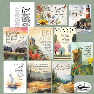 SOMETHING DIFFERENT bible verse cards PACK OF 10 bible quote kjv christian art gift A6