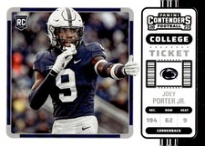 2023 Panini Chronicles Draft Picks #25 Joey Porter Jr. Contenders College Ticket