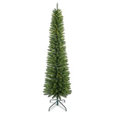 ft Slim Pencil Christmas Tree Green, 358 Tips PVC with Metal Stand Space