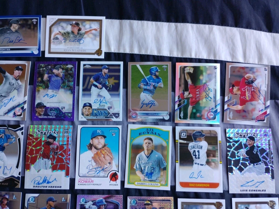 (47) AUTOGRAPH TOPPS BOWMAN CHROME NICK YORKE MASON BARNETT NIMMALA #/ED RARE! - Image 4 of 4