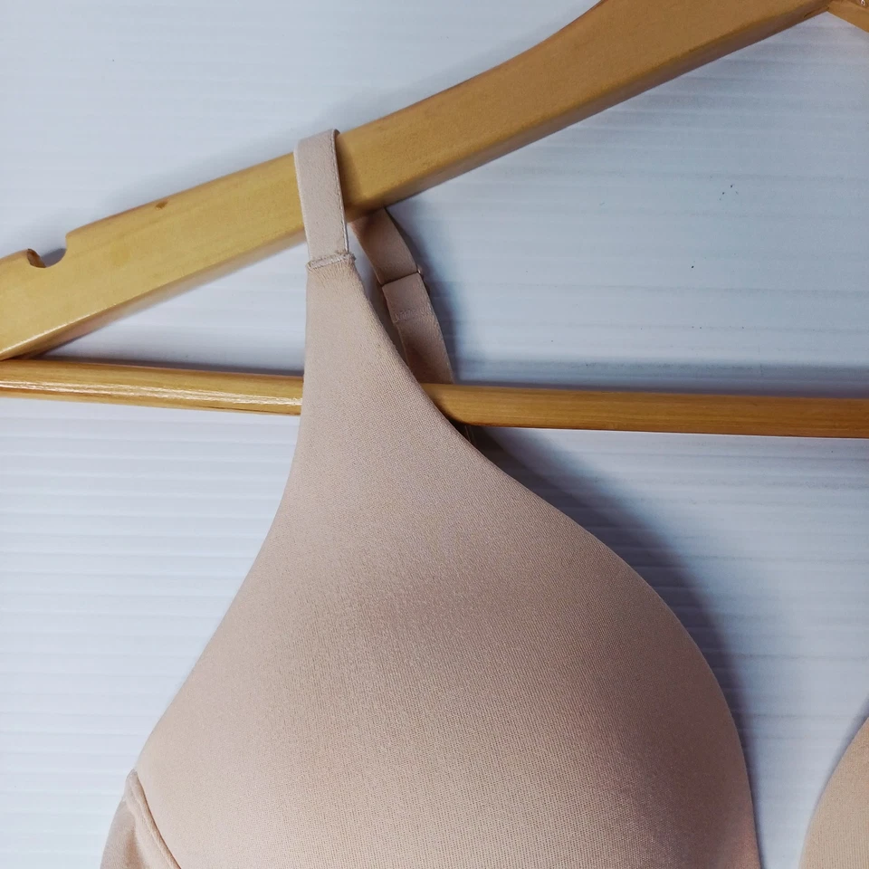 Kayser Bra 12B Beige Tshirt Moulded Cup Underwire Plunge Padded - image 4 of 4