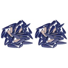 200g Petal Mosaic Tiles Glazed Ceramic Tiles Dark Blue