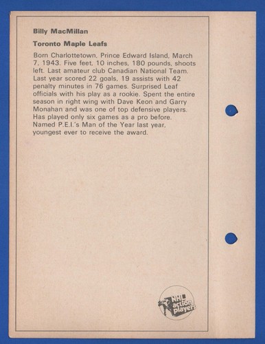 1971-72 COLUMBIAN & TORONTO SUN NHL ACTION PLAYERS HOCKEY PHOTO 167-294 SEE LIST - Picture 163 of 217