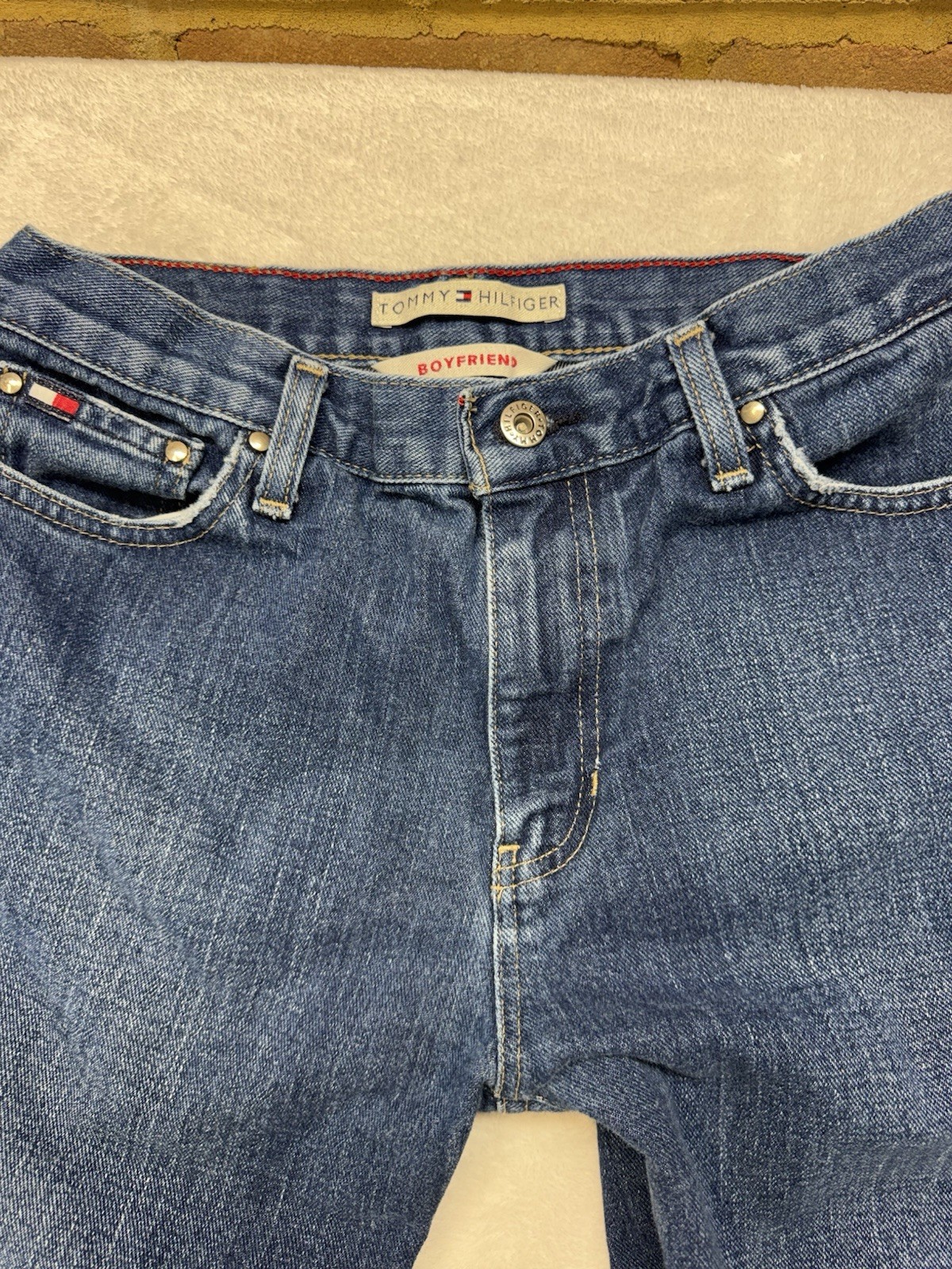 Tommy Hilfiger women Sz 6 Long Tall Boyfriend Jeans thumbnail 2