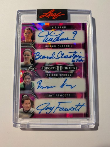 8 USA Frauen Fußball Mia Hamm Hope Solo Chastain Auto 2025 Leaf Sports Heroes 2/5 - Bild 1 von 2