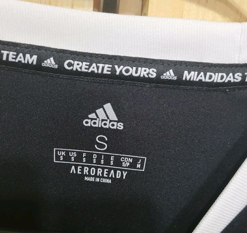 Vtg ADIDAS Aeroready Soccer Jersey Madison Team Sponsor Mens Small Black - Picture 6 of 9