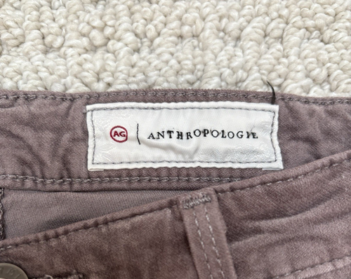 Anthropologie Ag The Stevie High Rise Velvet Skinny Jeans Stretch Sz 29P - Picture 7 of 11
