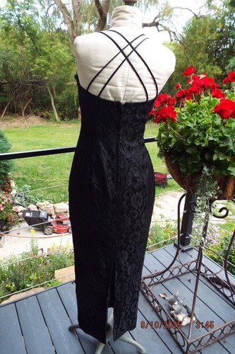 Abito Jessica McClintock Gunne Sax nero in pizzo 9/10 - Foto 6 di 9