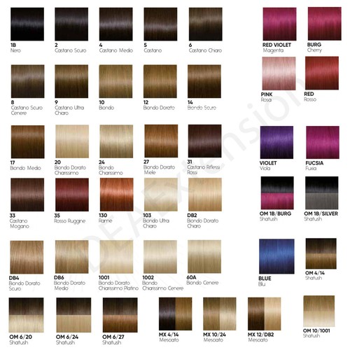 Extension Cheratina Iris 25 Ciocche capelli veri naturali Hair Remy 55 cm - Imagen 20 de 37