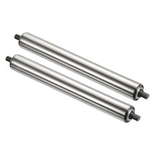 2 Pack Stainless Steel Gravity Conveyor Roller 3" Diameter 16" Length, Silver