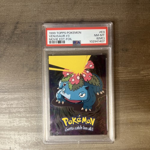 Pokemon - 1999 Topps Venusaur #3 PSA 8 (511) Mis Cut