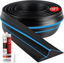 Jin&Bao Universal Garage Door Threshold Seal Strip 10FT Kit, 10 Feet, Blue 