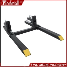 Findmall 43" Clamp on Pallet Forks 2000lbs Heavy Duty Quick Attach Bucket Fork