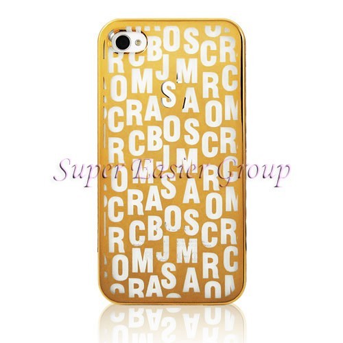 Plating Letter Marc Jacobs Crystal Alphabet Hard PC Case Cover for iPhone 4 4S - Picture 11 of 16