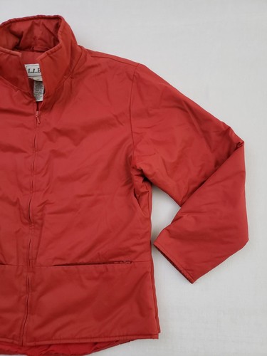Chaqueta cortavientos LL Bean para mujer mediana aislada roja cremallera completa - Imagen 3 de 8