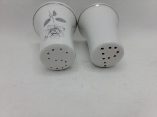 Noritake inspirierte Blumen Salz und Pfefferstreuer mit Platinrand Japan - Bild 5 von 7