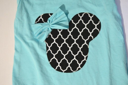 Blue Black Mouse Head Tank Top Tunic Girls Medium - Picture 2 of 5