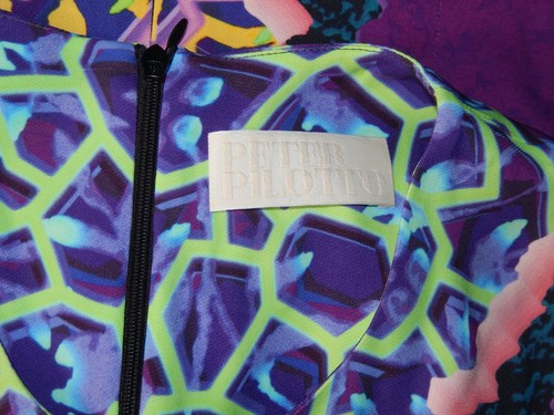 Peter Pilotto Purple Pink Floral Abstract Print Sheath Shift Dress 12 - Picture 3 of 6