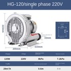 220V single phase High Pressure Blower Ring Vortex Blower High Prssure Air Pump