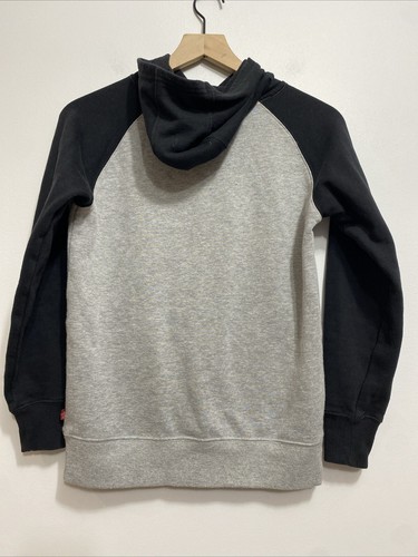 LEVIS Pullover Hoodie Youth Boys Fleece Sweatshirt Gray Black size Large Kids - Picture 2 of 9