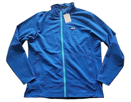 Patagonia Reversible Jacket XXL Plaid Blue Full Zip Men