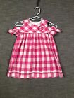 Bonnie Jean Dress Shirt Girls 6 Pink Gingham Lined Outdoor Casual Flutter Sleeve