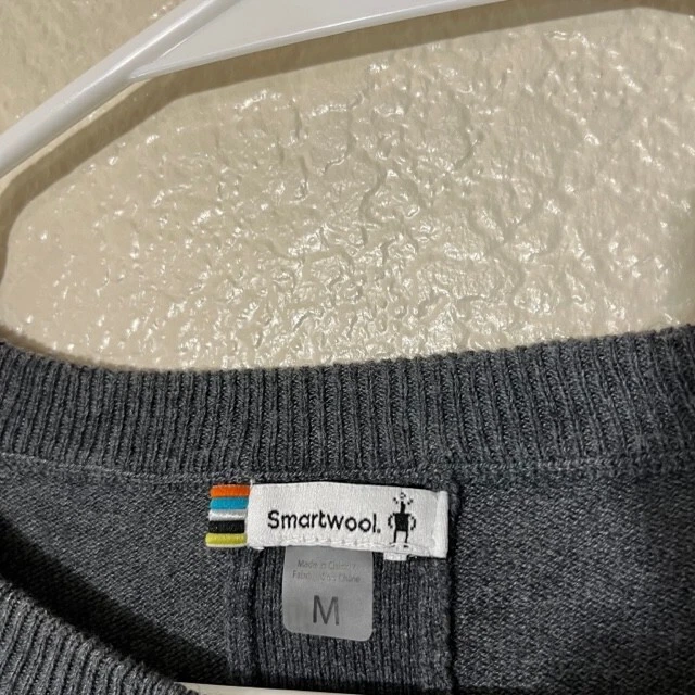 smartwool pullover black pattern crewneck merino sweater