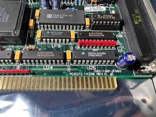 Placa de E/S analógica y digital Keithley DAS-1602 100kS/s 8 bits ISA DAQ con cable AUX - Imagen 6 de 11