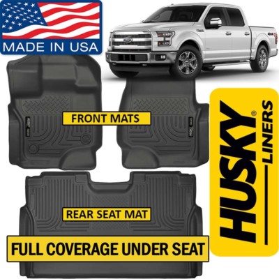 Husky Liners Weatherbeater Floor Mats 2015 2020 Ford F 150