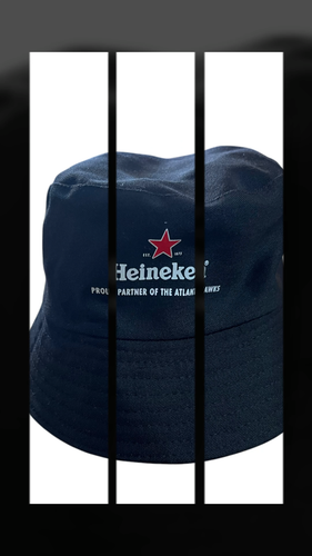 Rare Classic Heineken Atlanta Hawks Bucket Hat L/XL Black New - Video 1 of 1