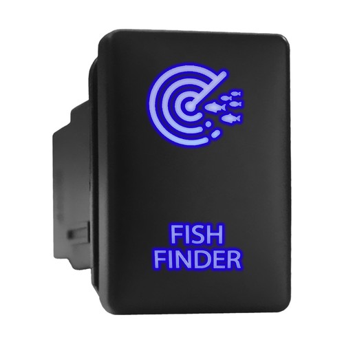 FISH FINDER - LED Push Button Replacement for TOYOTA (1.28 x 0.87 in) Blue - Picture 1 of 3
