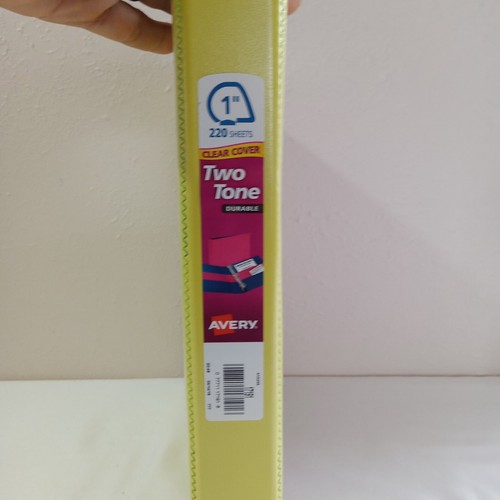 AVERY robuste 1" zweifarbige 3 Ringe gelb blau Mappe Schule Büro Zuhause 220 Blatt - Bild 3 von 5