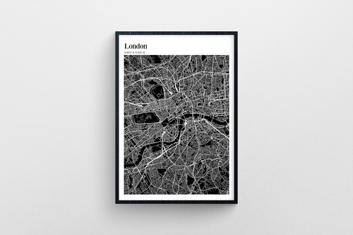 Póster de mapa de la ciudad de Londres mapa de calles impresión GB Reino Unido regalo para el hogar. - Imagen 5 de 12