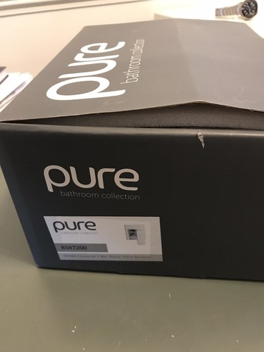 Pure Bathrooms Chiara Concealed 3 Way Square Style Shower Valve Chrome - Picture 3 of 3