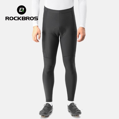 ROCKBROS Men's Cycling Trouser Compression Fleece Thermal Cycling Tight Padded - Picture 6 of 12