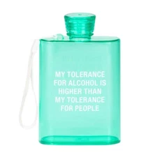 About Face Designs Tolerance Acrylic Flask