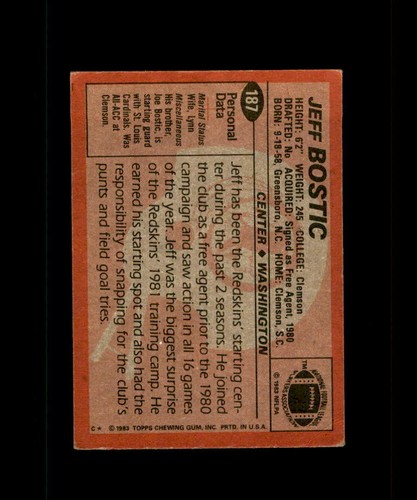 1983 TOPPS FOOTBALL 1-199 YOU PICK SEE SCANS COMPLETE SETS,TEAMS,PLAYERS,STARS - Picture 341 of 355