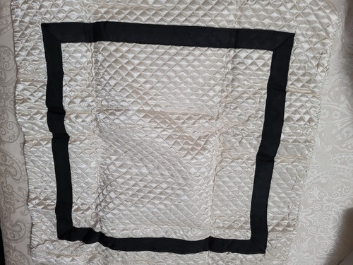 Bay Linens SONATA Dianne Morris 2 pcs Euro Pillow Shams 26" x 26" Black & White - Picture 8 of 14
