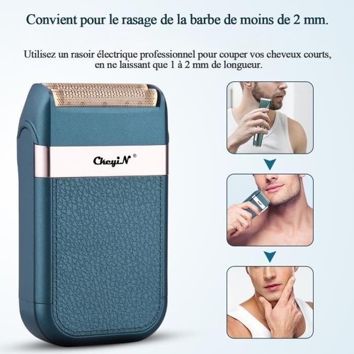 Rasoir Electrique CkeyiN Sec/Humide Acier Inox Rechargeable - Imagen 2 de 12