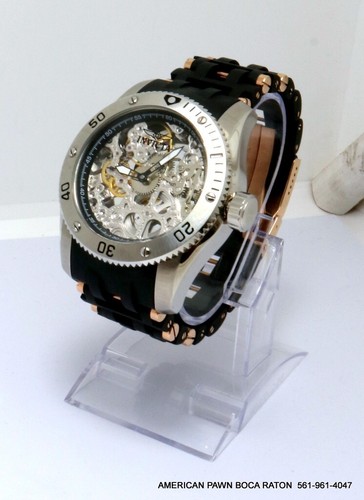 Invicta Sea Spider Skeleton Men's Watch 1254 Black Rubber Strap - Picture 11 of 12
