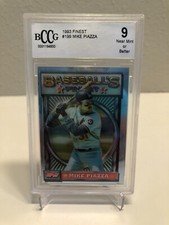 1993 Topps Finest #199 Mike Piazza BCCG 9 Dodgers HOF