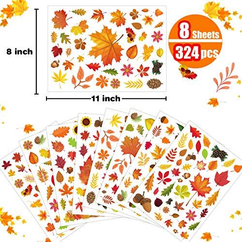 Decorations-Window Clings, Thanksgiving Window Clings for Glass 324 PCS Fall - Bild 2 von 6